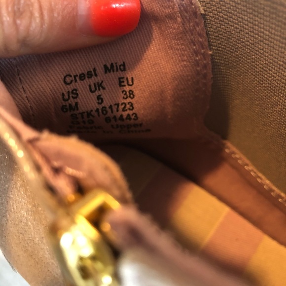 Sperry Crest Mid SILVER metallic boot 6 - Picture 7 of 8